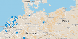 Kaart van geboorteplaatsen