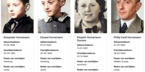 Stolpersteine van de familie Hornemann in de Stolpersteine.App