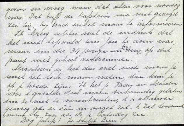 Brief aan Jaap van Leeuwen, geschreven door zijn nicht