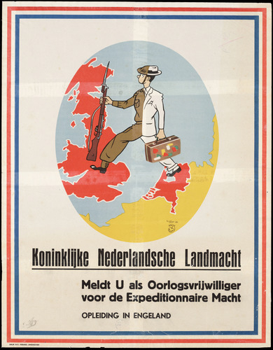 Affiche uit 1944 van de Koninklijke Nederlandsche Landmacht.