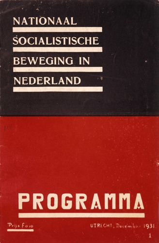 Eerste brochure van de NSB: 'Programma', Utrecht, december 1931. Bron: NIOD. 
