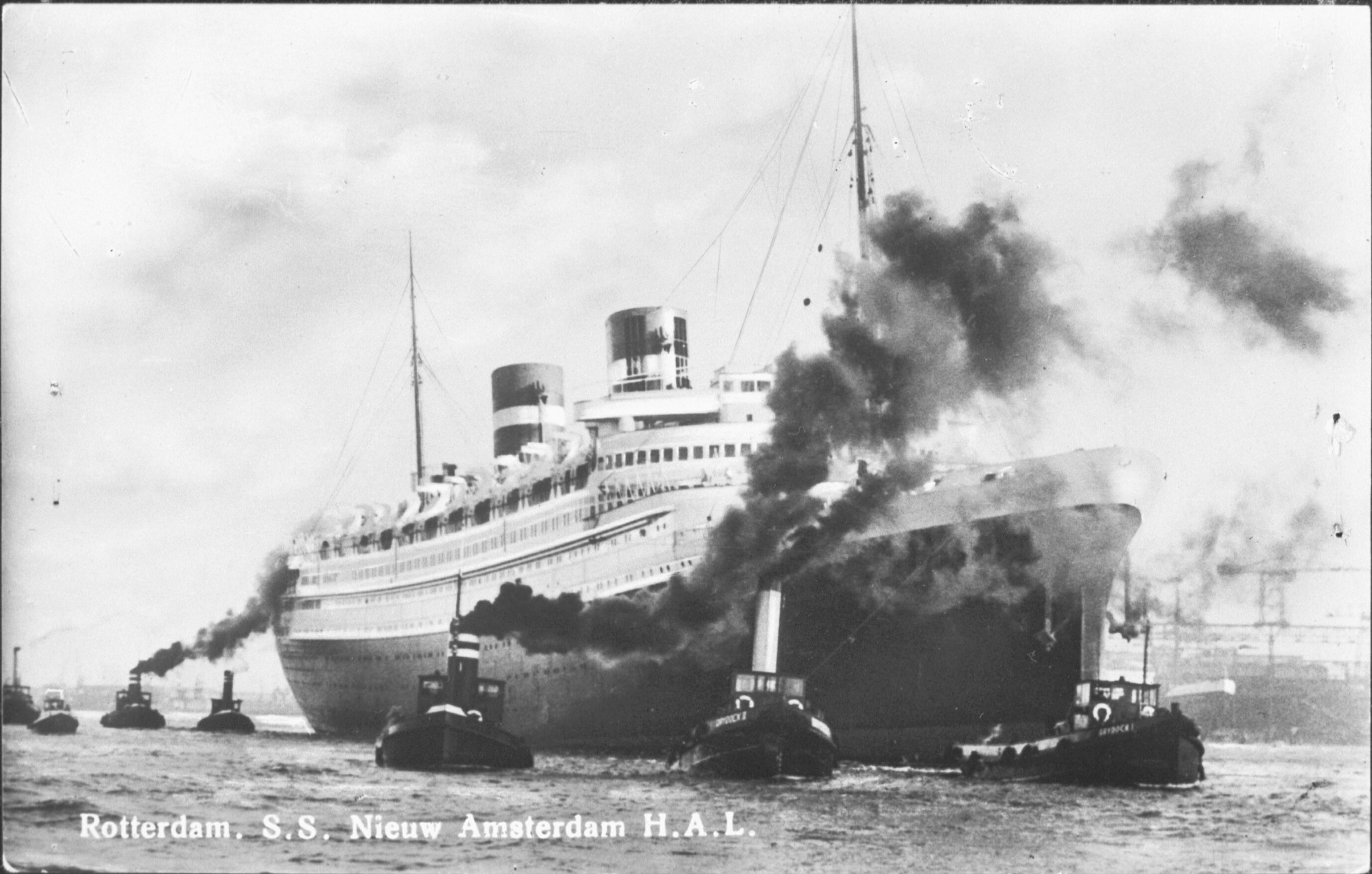 De SS Nieuw Amsterdam van de Holland Amerika Lijn voor de Tweede Wereldoorlog.