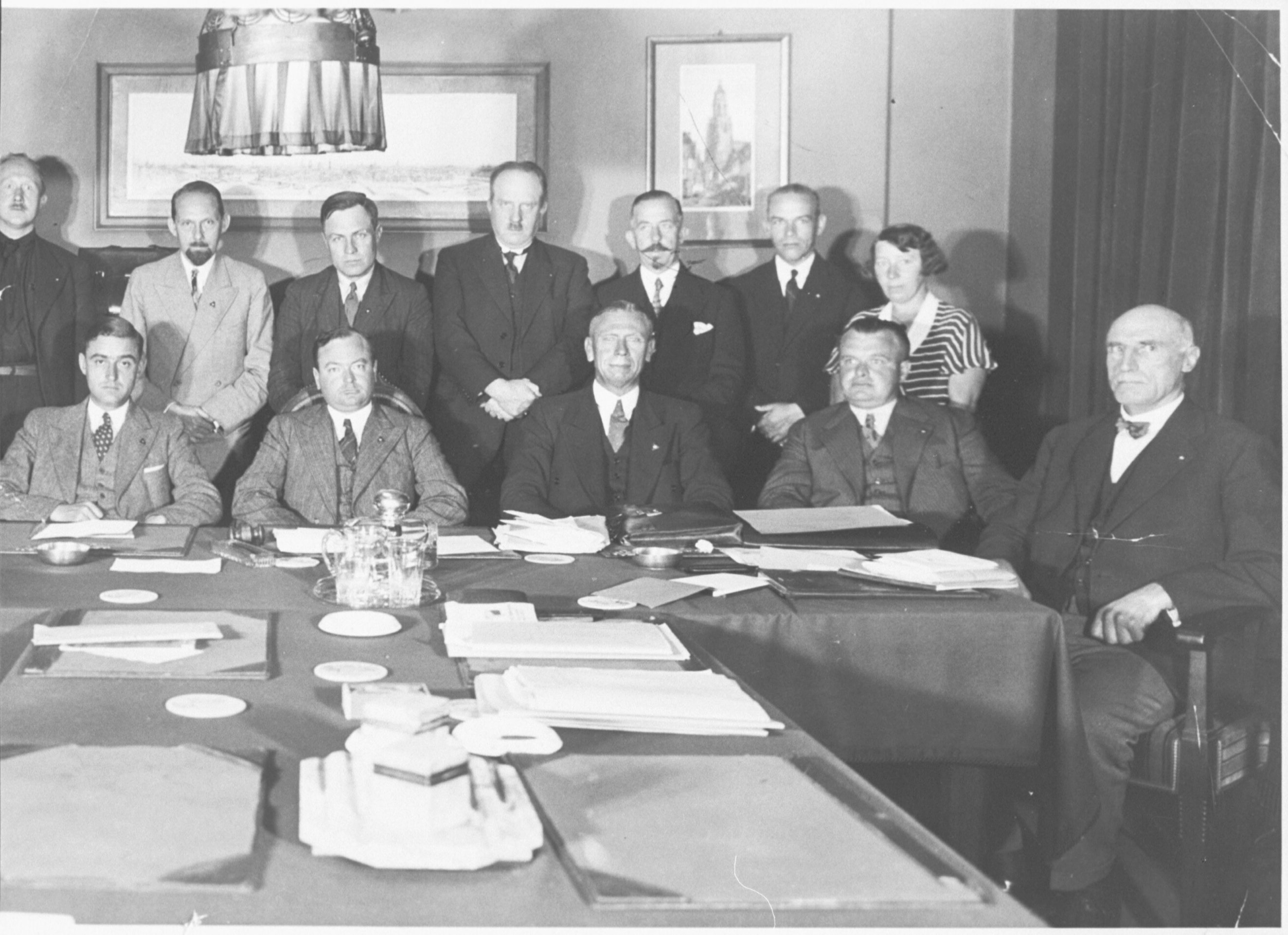 Groepsfoto van de NSB-leiding uit 1933.