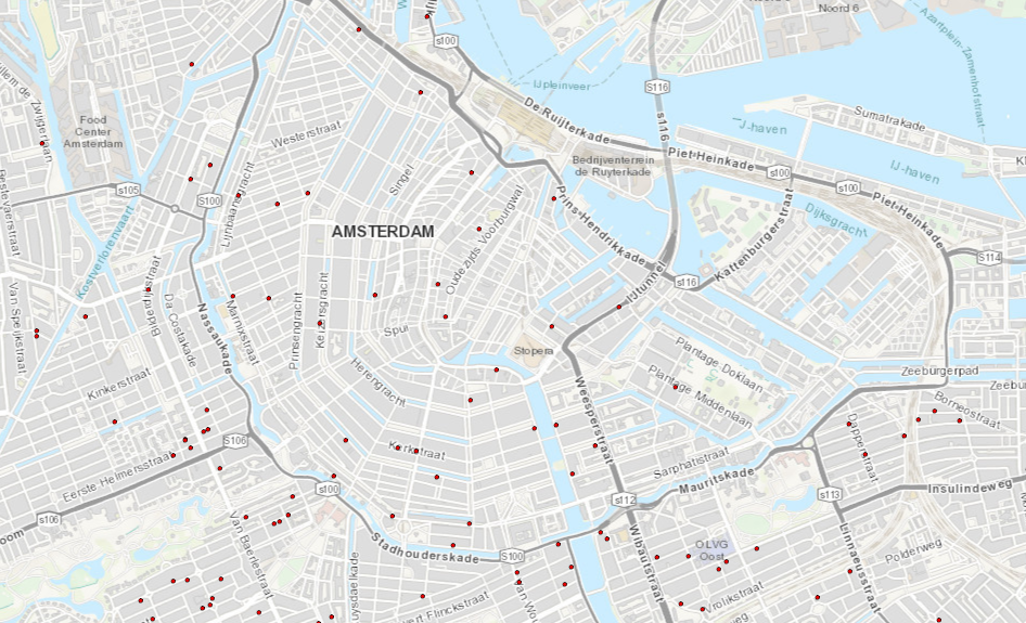 Map van Amsterdam