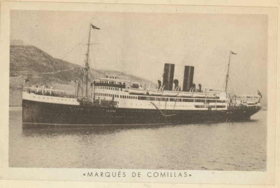 Kaart schip Marques de Comillas