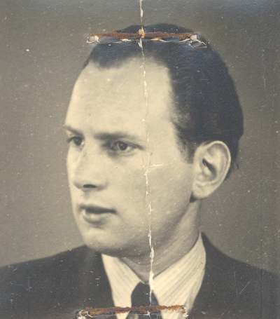 Portret van Jonas Polak, Brussel, waarschijnlijk gemaakt in oktober 1944.