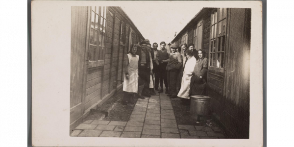 Joodse vluchtelingen in het Joodse werkdorp Wieringermeer in 1938